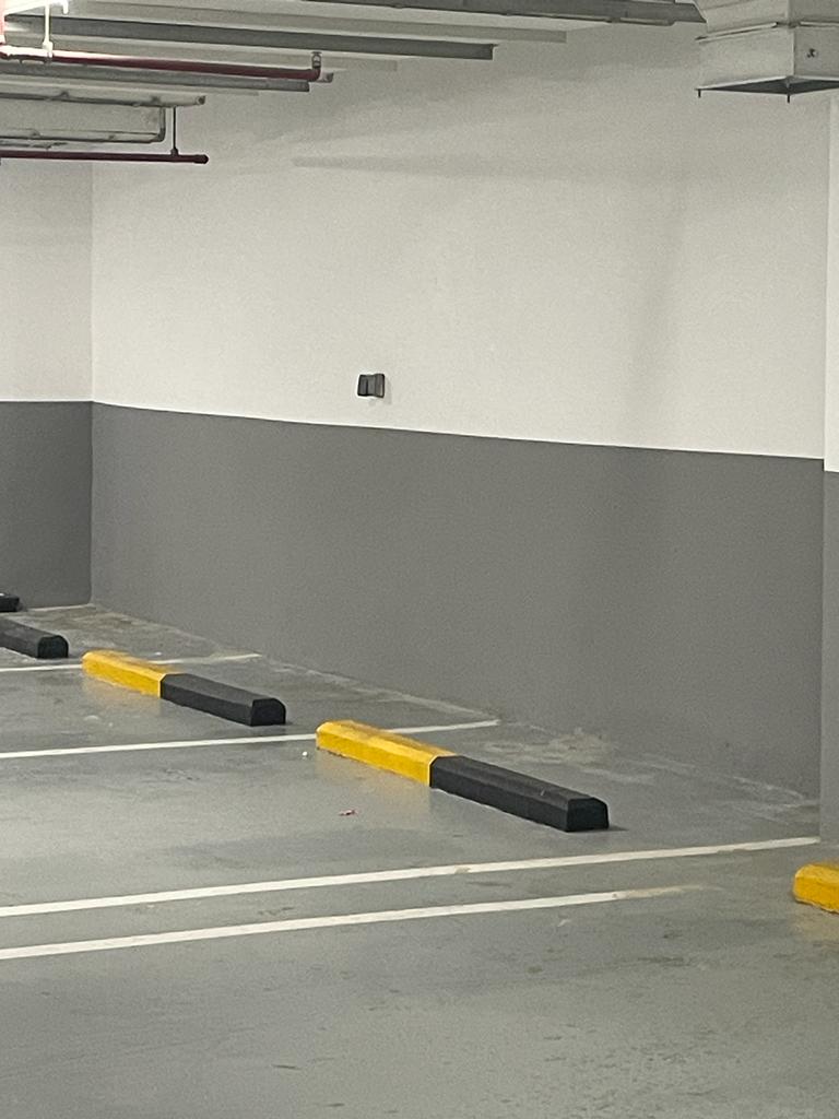 Completed parking structure after concrete repair