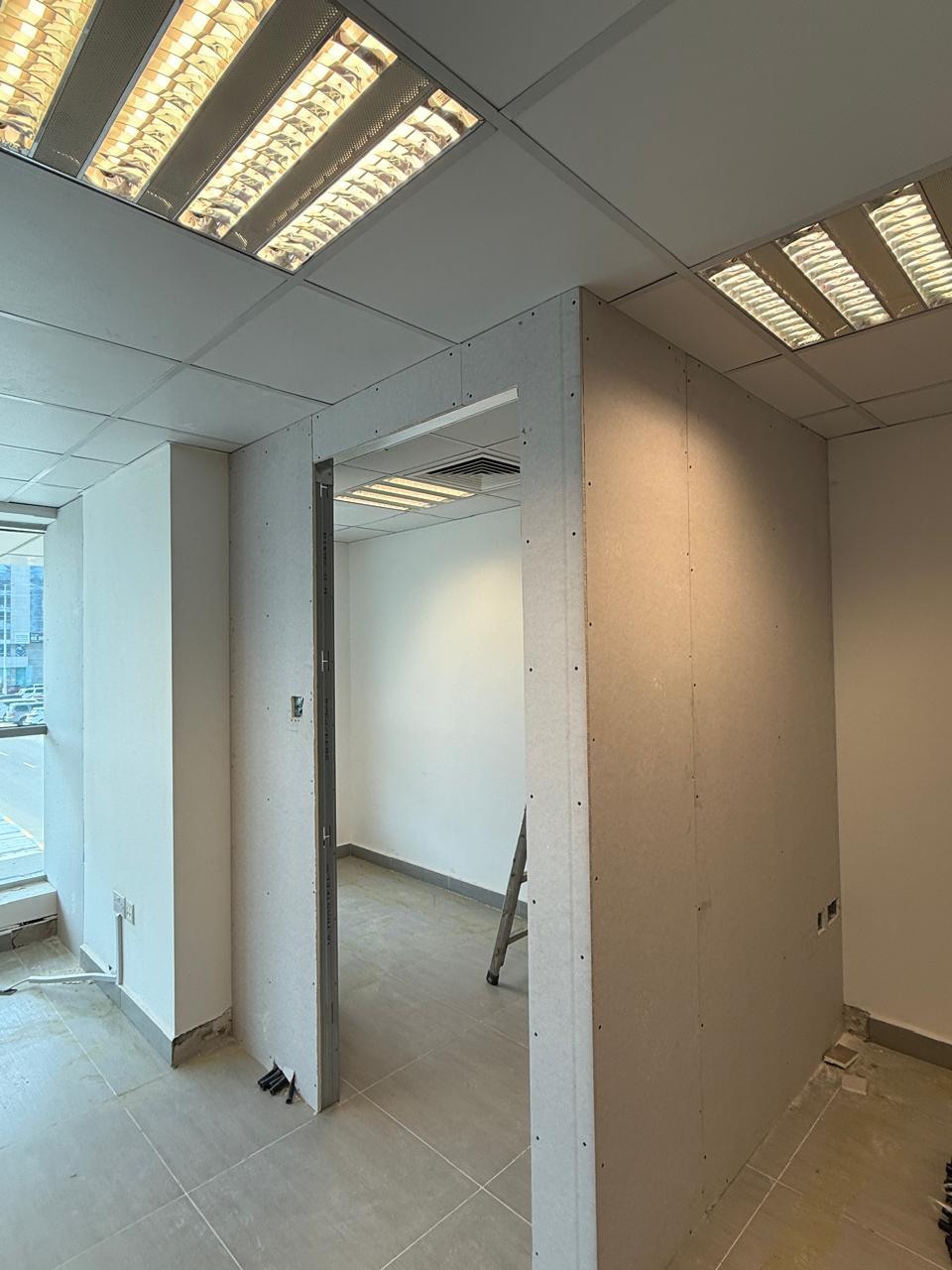 Gypsum rooms and corridor partition progress