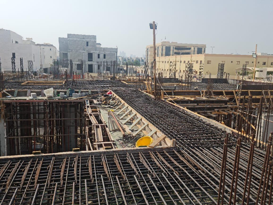 Slab rebar mesh ready for concrete pour