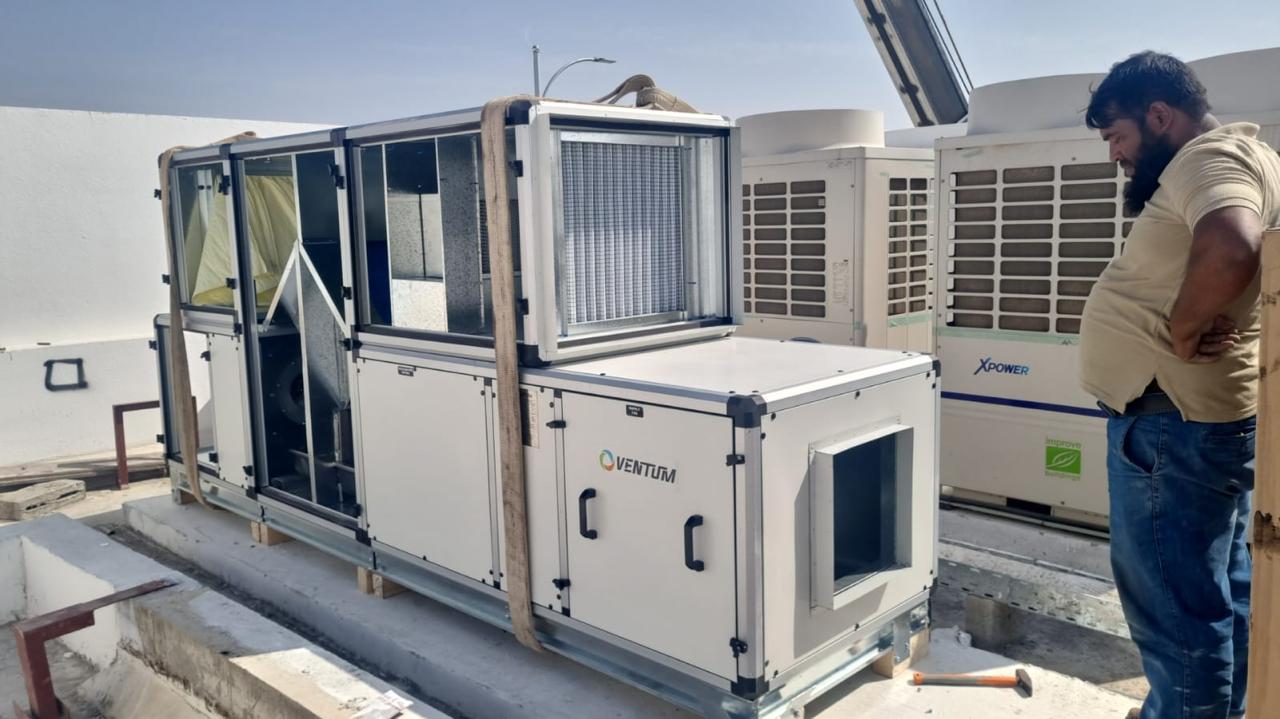 Ventum AHU installation – air handling unit Abu Dhabi