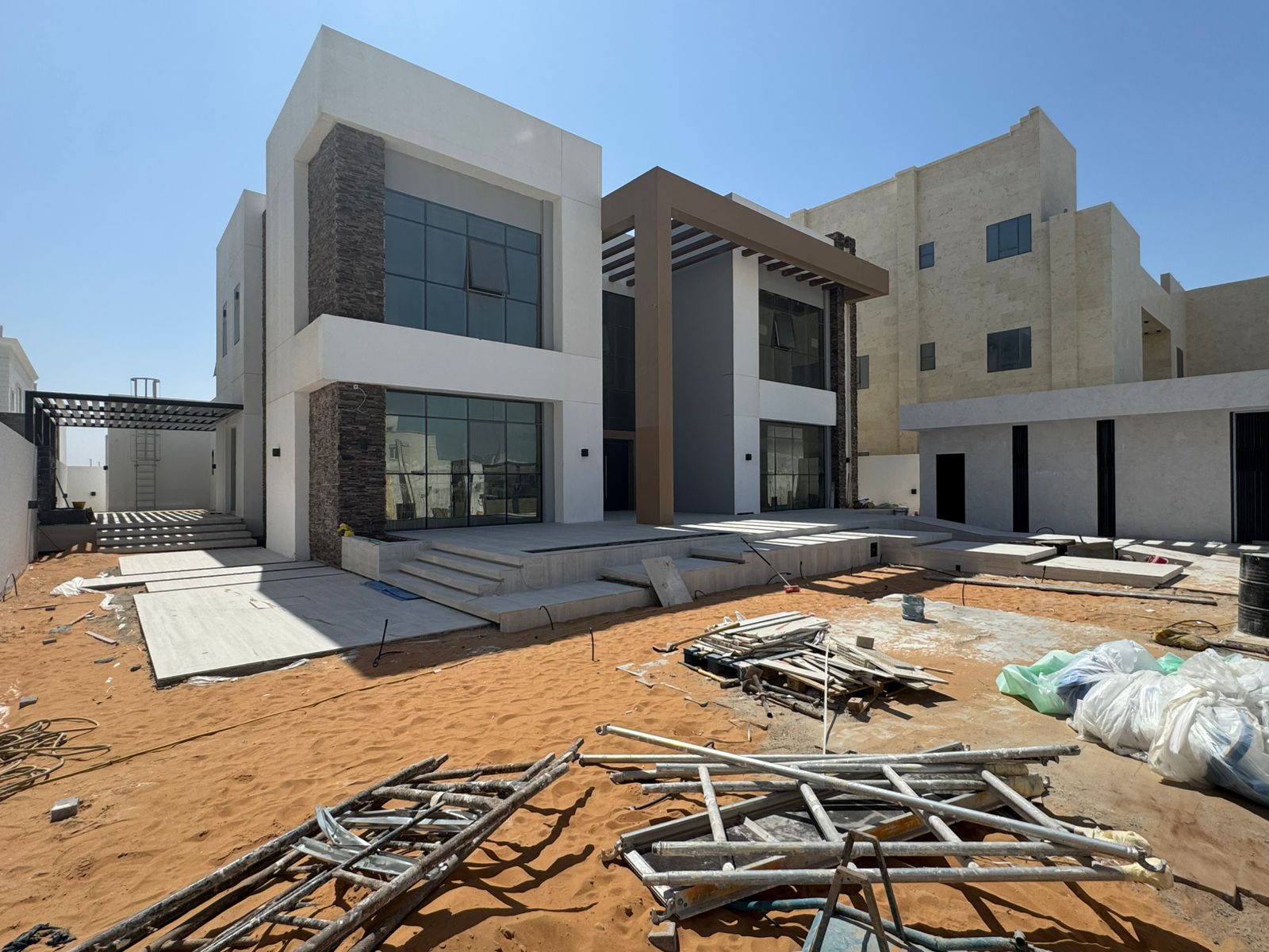 Villa entrance elevation