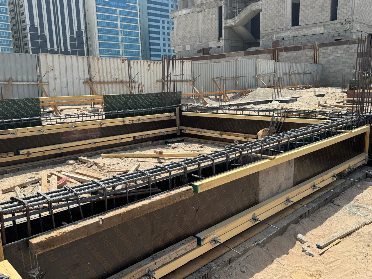 Ground beam rebar and formwork detail