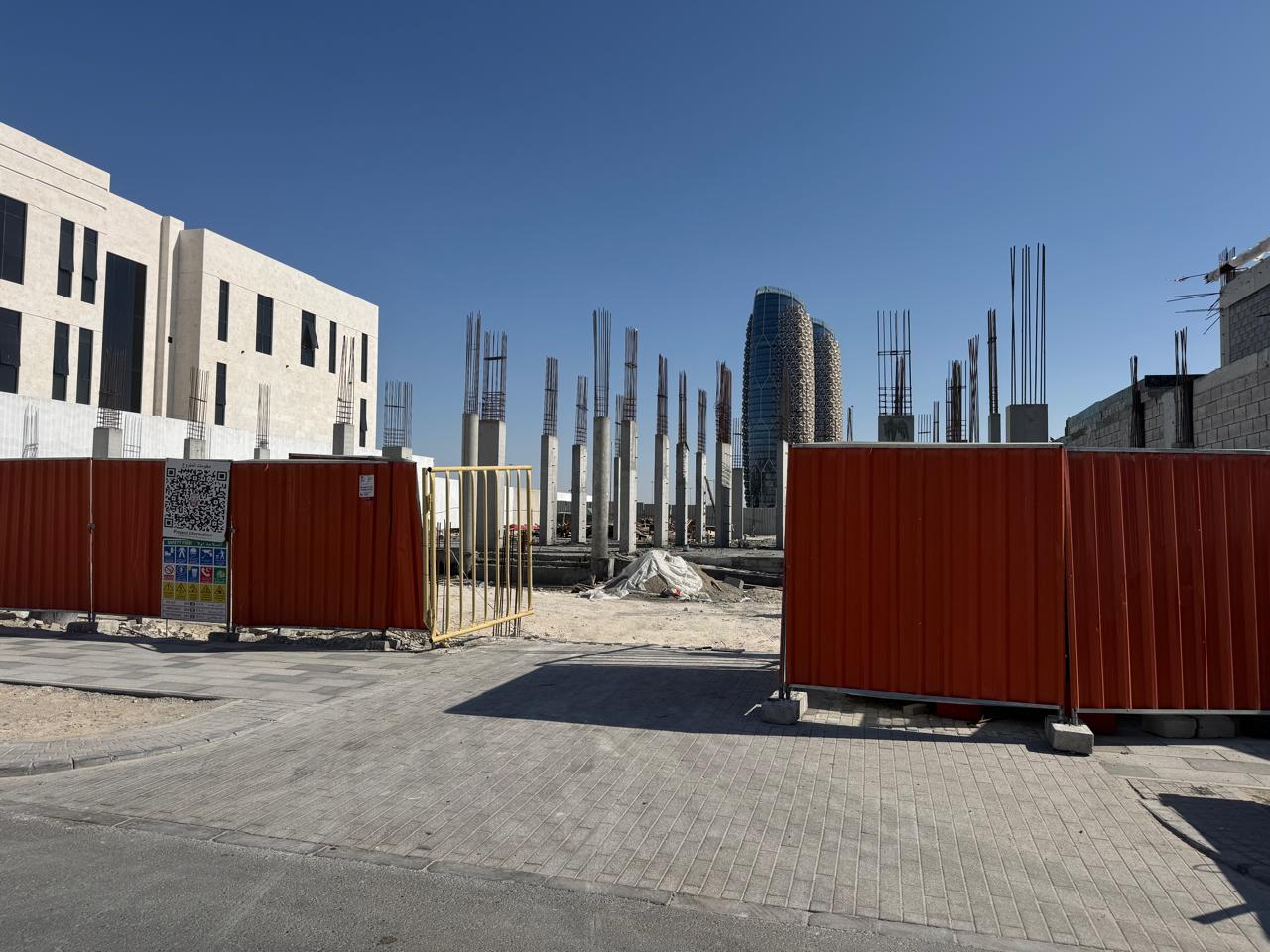ISO certified construction site entrance in Abu Dhabi