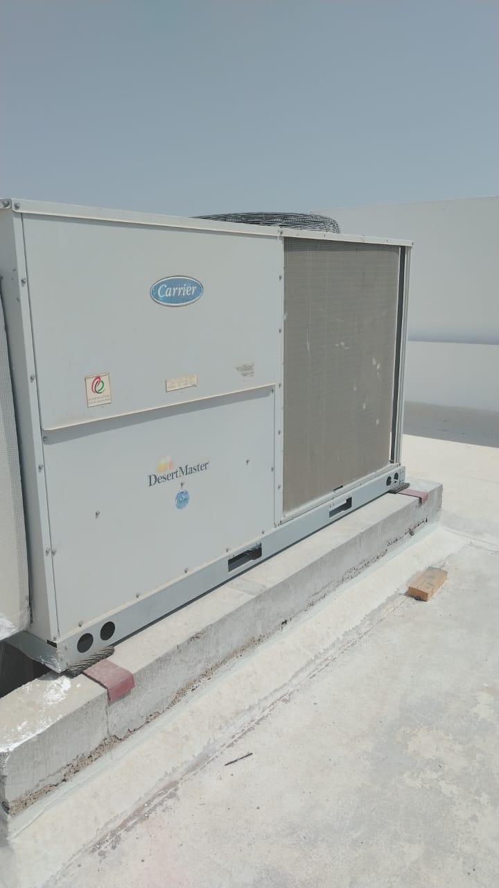Carrier DesertMaster HVAC condenser unit on rooftop